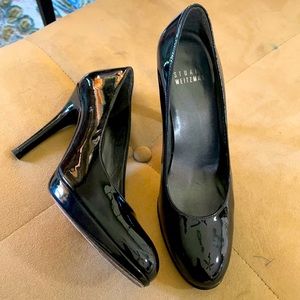 Black Patent leather Stuart Weitzman shoes heels 5N